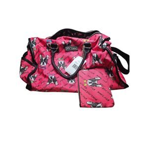Betsey Johnson 18x13x10 Boston Terrier Duffle Bag